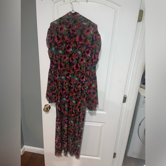 New! Misa Los Angeles Elektra Dress in Jewel Tone Flora MISA 🌺 Large NWT! - Picture 12 of 13